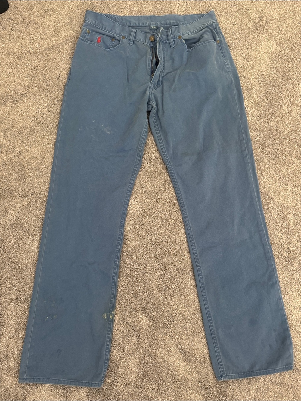 Polo Blue Straight-Leg Pants